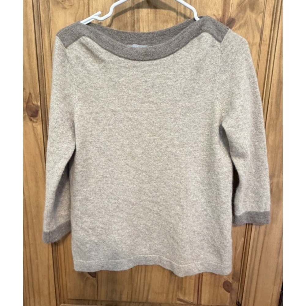 100% Cashmere Sweater M Neutral Minimalist Quiet Luxury Soft Cozy